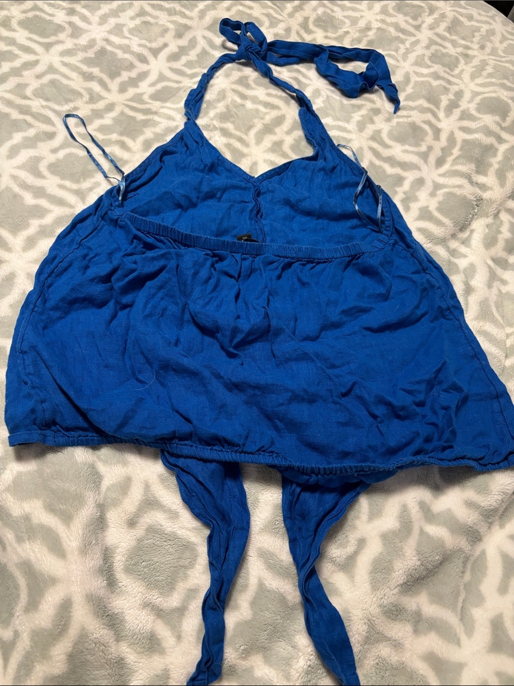 Blue Halter Top - Picture 2 of 3
